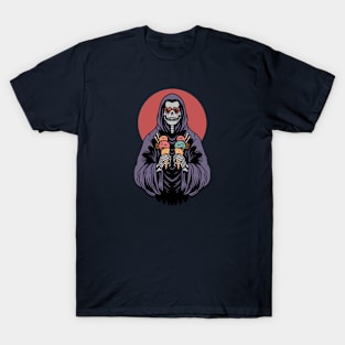 Funny Grim Reaper with Ice Cream T-Shirt